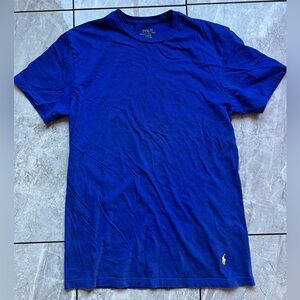 Polo Ralph Lauren Mens Blue 100%Cotton Crewneck T-Shirt Embroidered YellowPony